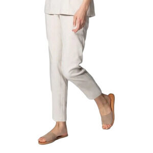 New NOEL ASMAR Women's Large‎ Sand Wide Leg Cropped Pants Business Casual Office